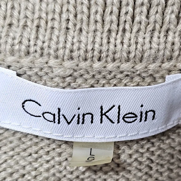Calvin Klein Beige and Cream Cowl Neck Sweater - Picture 9 of 12
